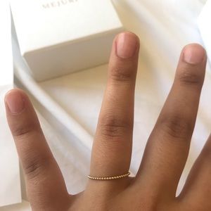 Mejuri gold beaded ring
